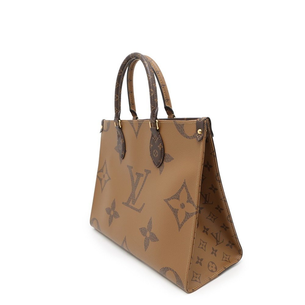 Louis Vuitton Tote Bag Monogram Reverse Giant On the Go MM M45321 Shoulder - Picture 2 of 16